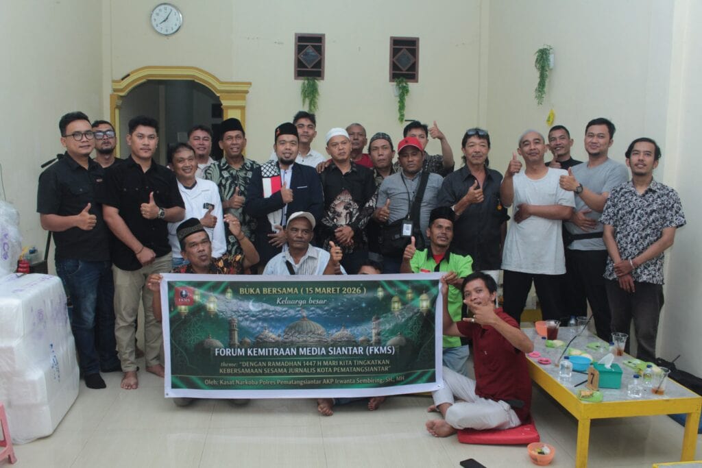Kasat Narkoba Polres Pematangsiantar Buka Puasa Bersama Insan Pers, Pererat Silaturahmi FKMS