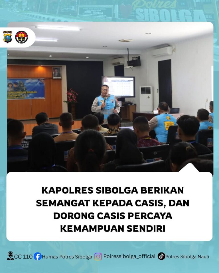 Kapolres Sibolga Berikan Motivasi kepada Casis, Tekankan Pentingnya Percaya Diri