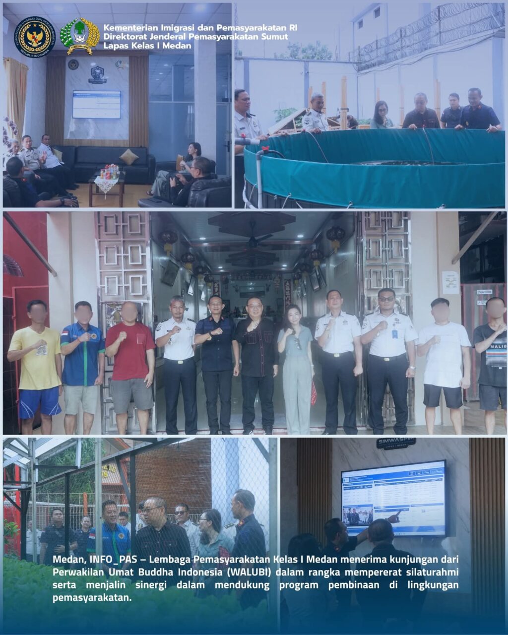Semangat Kebersamaan dan Kepedulian, WALUBI Kunjungi Lapas Kelas I Medan