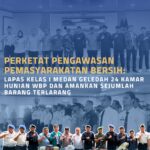 Perketat Pengawasan Pemasyarakatan Bersih, Lapas Kelas I Medan Geledah 24 Kamar Hunian WBP dan Amankan Sejumlah Barang Terlarang