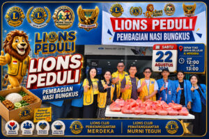 Lions Peduli, Lions Club Pematangsiantar Berbagi Nasi Bungkus untuk Masyarakat