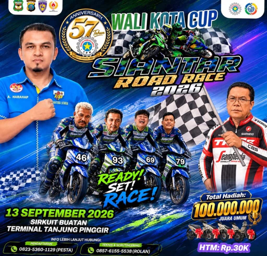KNPI Siantar Dukung Road Race Wali Kota Cup, Dinilai Bisa Tekan Balap Liar